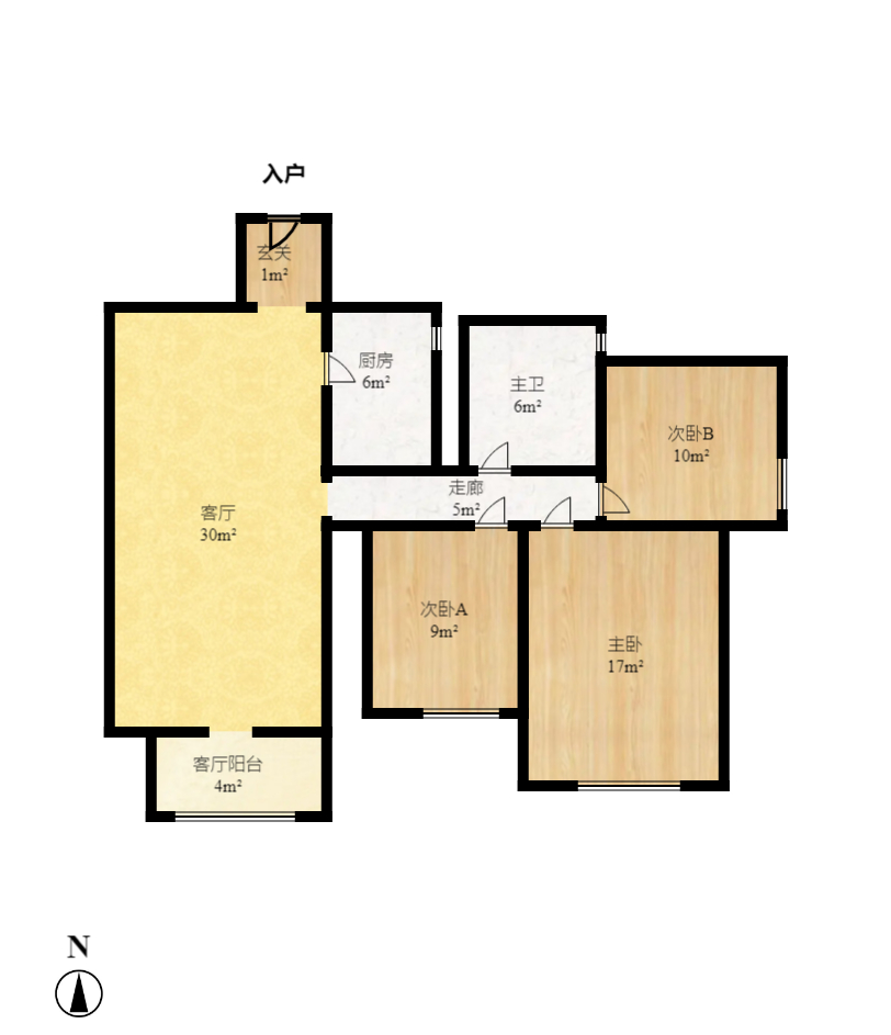 湘水熙园 4室2厅2卫 2600.0元/月 湘水熙园 4室2厅2卫 2600.0元/月户型图