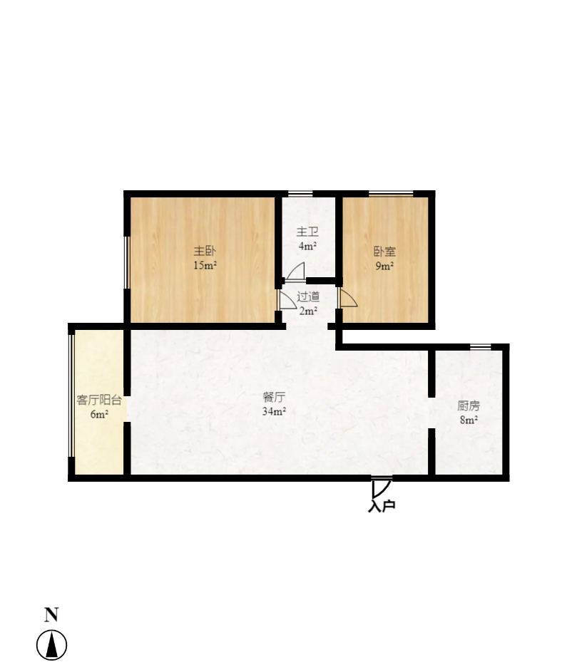 世景华庭 1室1厅1卫 1200.0元/月 世景华庭 1室1厅1卫 1200.0元/月户型图