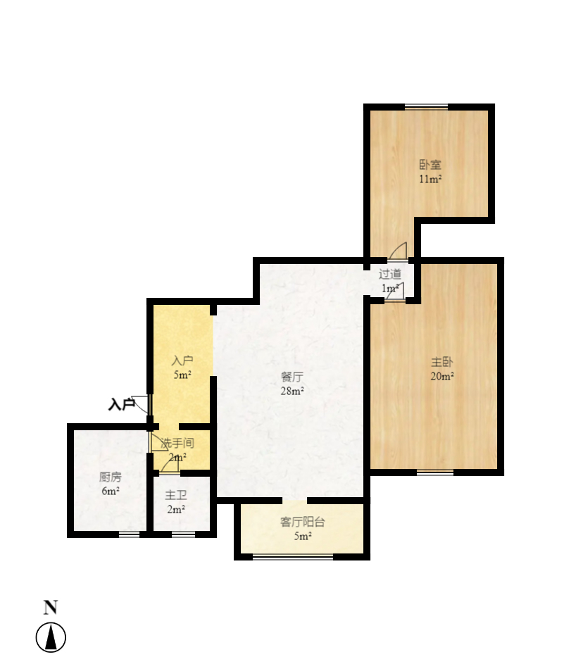 楚天馨苑 2室1厅1卫 1400.0元/月 楚天馨苑 2室1厅1卫 1400.0元/月户型图