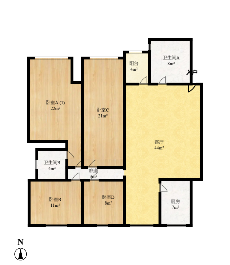 耕耘圃  4室2廳2衛(wèi)    157.8萬室內(nèi)圖1