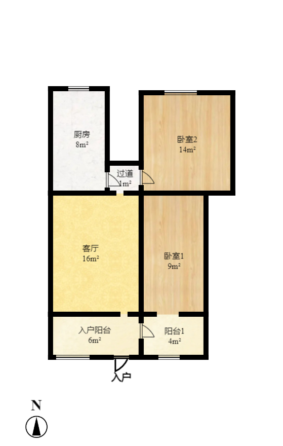 牛婆塘社区  2室2厅2卫   1400.00元/月室内图1