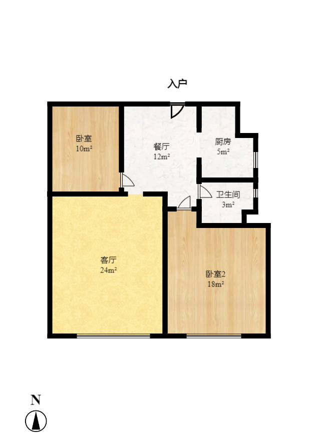 爵士湘 2室2厅1卫 1600.0元/月 爵士湘 2室2厅1卫 1600.0元/月户型图