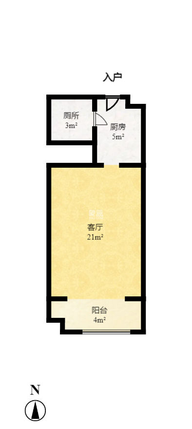 恒大御景湾  1室1厅1卫   44.20万