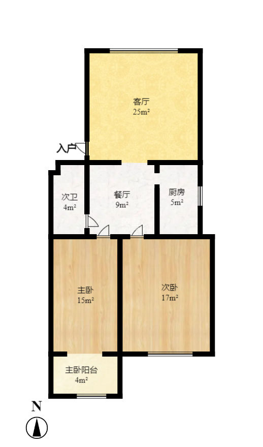 好家园  2室2厅1卫   46.00万