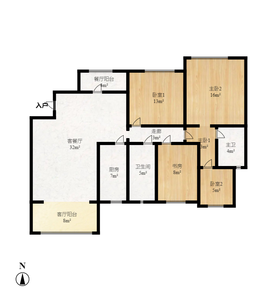 恒大翡翠华庭 4室2厅2卫 2700.0元/月 恒大翡翠华庭 4室2厅2卫 2700.0元/月户型图