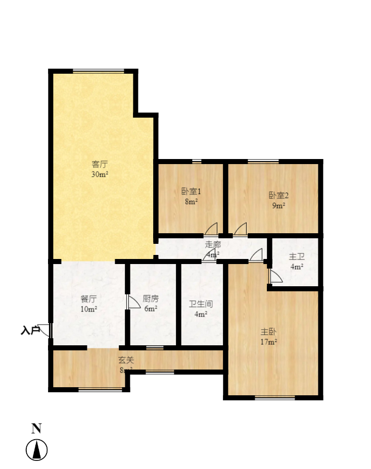 幸福洋房  2室2厅1卫    1300.0元/月 幸福洋房  2室2厅1卫    1300.0元/月户型图
