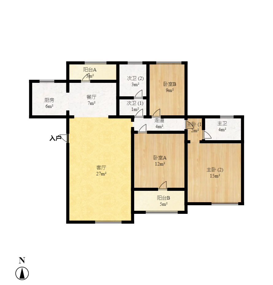 德润小区(丰升德润小区) 4室2厅2卫 2000.0元/月 德润小区(丰升德润小区) 4室2厅2卫 2000.0元/月户型图