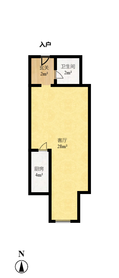 时代先锋 1室1厅1卫 1300.0元/月 时代先锋 1室1厅1卫 1300.0元/月户型图