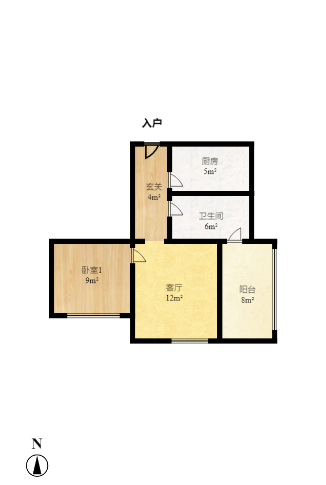 深业睿城 1室1厅1卫 1550.0元/月 深业睿城 1室1厅1卫 1550.0元/月户型图