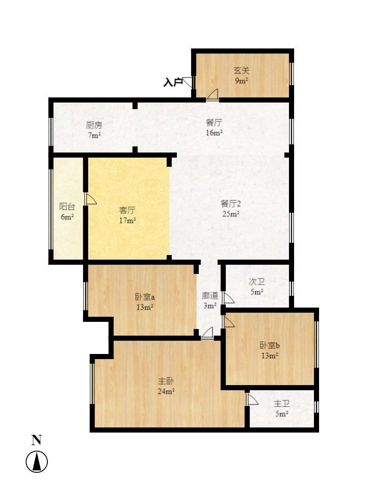 達(dá)美D6區(qū)  4室2廳2衛(wèi)    176.0萬室內(nèi)圖1