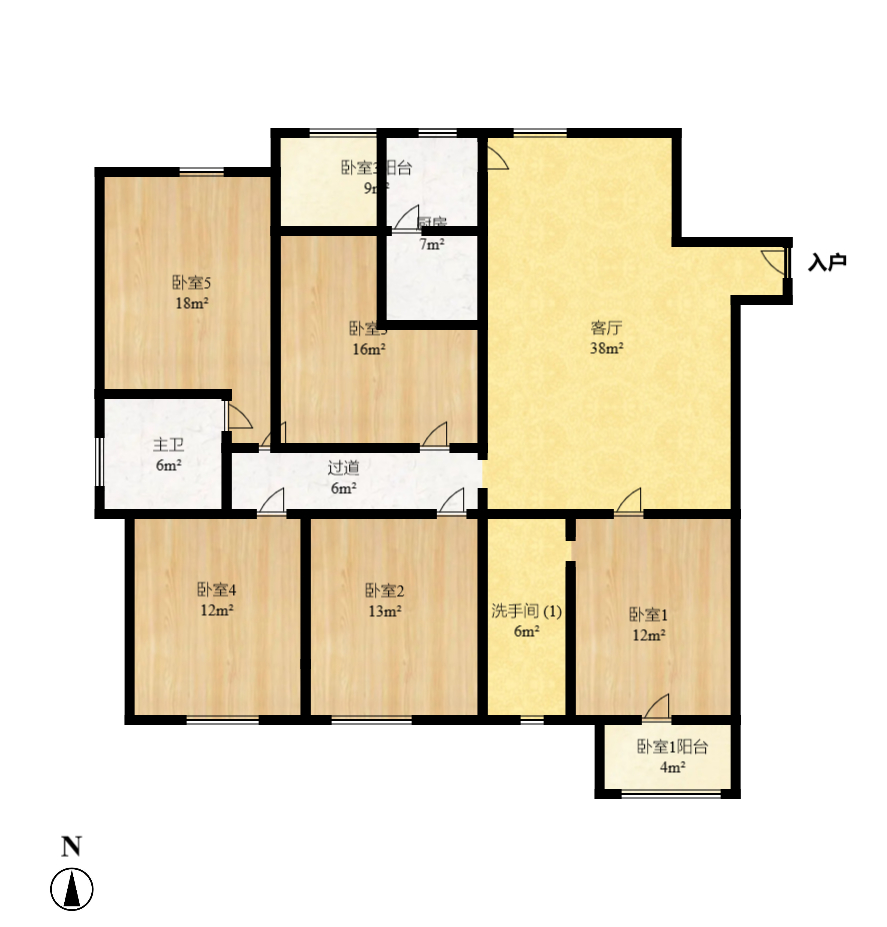 君庭金福苑 1室1厅1卫 1500.0元/月 君庭金福苑 1室1厅1卫 1500.0元/月户型图