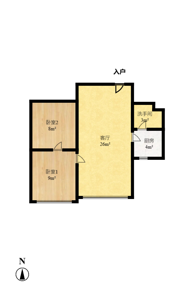 菁华源  1室0厅0卫    900.0元/月户型图