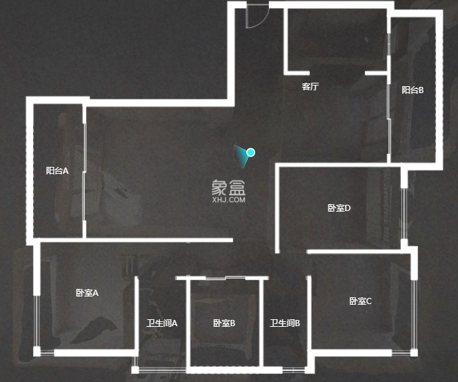 湖湘文化城（锦绣香江）  4室2厅2卫   80.00万室内图1