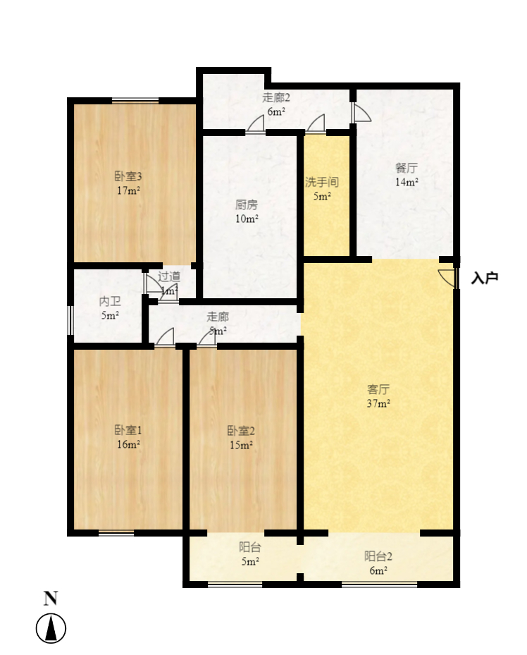 德政园  3室1厅1卫    1900.0元/月 德政园  3室1厅1卫    1900.0元/月户型图