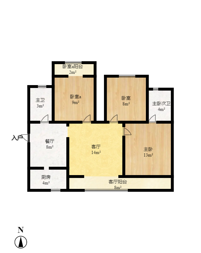 和悦城(蟠龙景苑)  3室2厅1卫   1800.00元/月室内图1