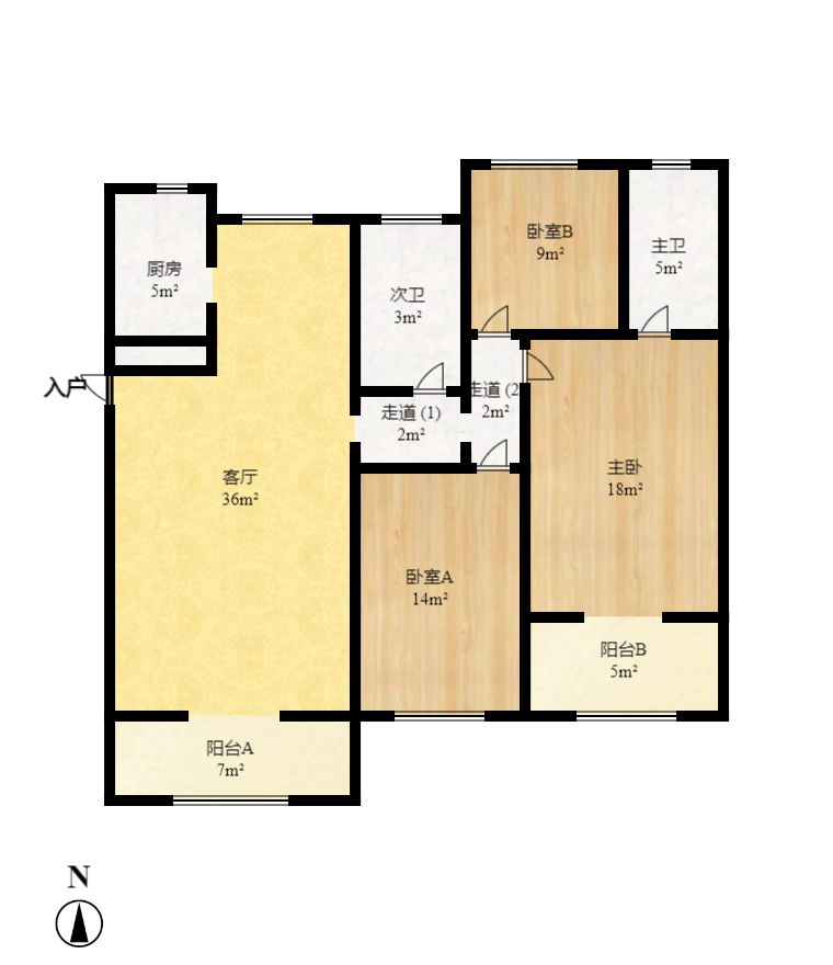 清溪川九号  3室2厅2卫    5500.0元/月室内图1