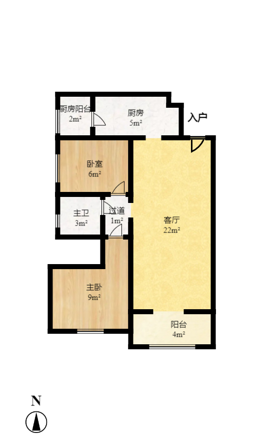 佳兆业时代广场  3室1厅1卫    2300.0元/月室内图1