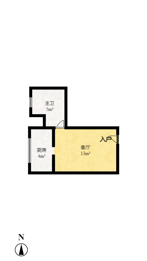 嘉顿新天地 1室1厅1卫 2400.0元/月 嘉顿新天地 1室1厅1卫 2400.0元/月户型图