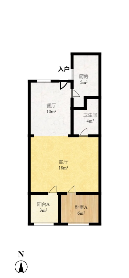奥林匹克花园贡院三期  3室2厅1卫    84.49万室内图1