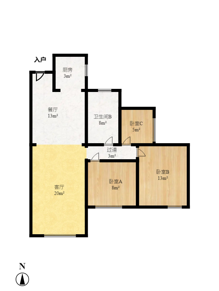 中建信和城 3室2厅1卫 3000.0元/月 中建信和城 3室2厅1卫 3000.0元/月户型图