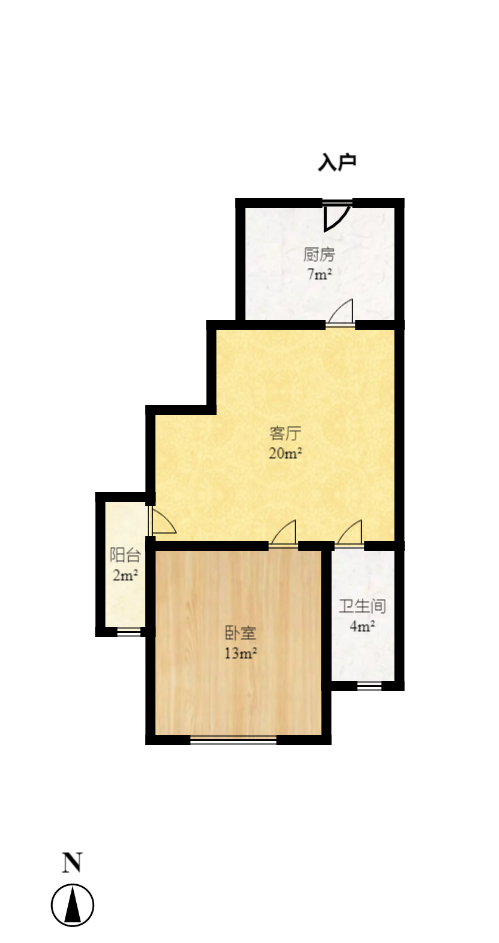 万芙锦城 2室1厅1卫 1600.0元/月 万芙锦城 2室1厅1卫 1600.0元/月户型图