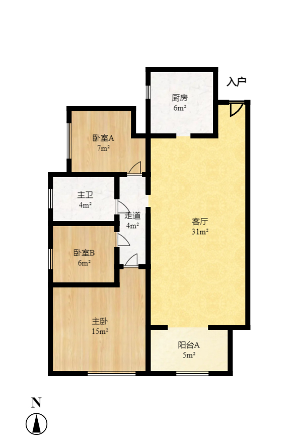 万里时代 2室2厅1卫 2100.0元/月 万里时代 2室2厅1卫 2100.0元/月户型图