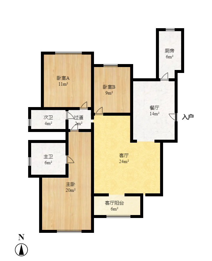 奥克斯缔壹城 3室2厅2卫 2900.0元/月 奥克斯缔壹城 3室2厅2卫 2900.0元/月户型图