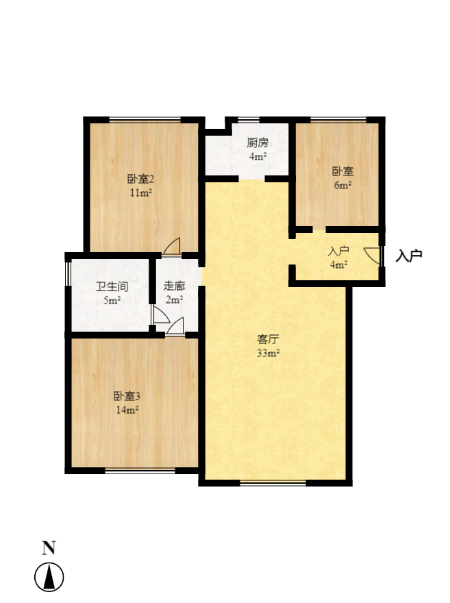 紫御江山  4室2厅2卫   3100.00元/月户型图