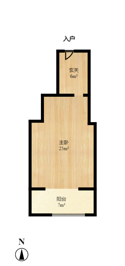 沁园春御院 1室1厅1卫 1700.0元/月 沁园春御院 1室1厅1卫 1700.0元/月户型图