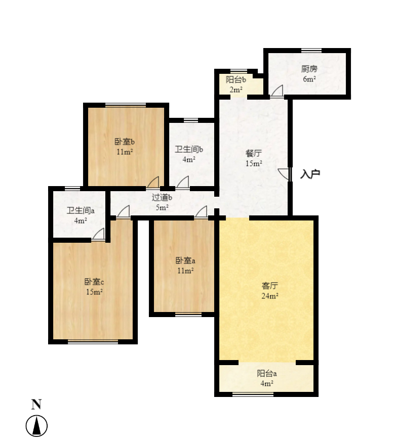 丽发新城  3室2厅2卫    107.0万室内图1