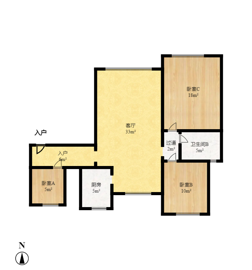 康斯丹郡(融程领秀佳园) 3室1厅1卫 2100.0元/月 康斯丹郡(融程领秀佳园) 3室1厅1卫 2100.0元/月户型图