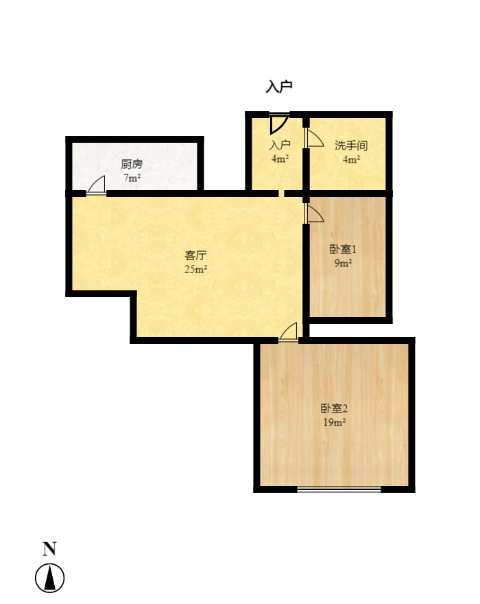 长城非常生活 2室2厅2卫 2500.0元/月 长城非常生活 2室2厅2卫 2500.0元/月户型图