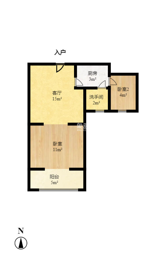 三力公寓（三力国际）  1室1厅1卫   60.00万室内图1