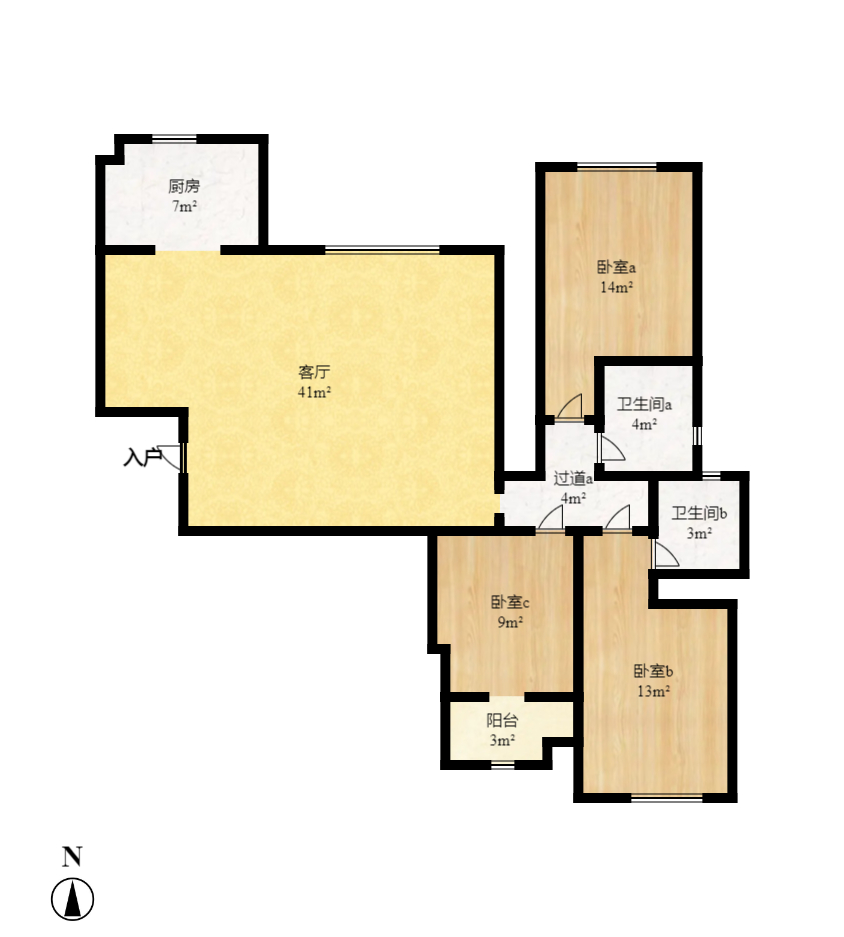 丽发新城 4室2厅2卫 4200.0元/月 丽发新城 4室2厅2卫 4200.0元/月户型图
