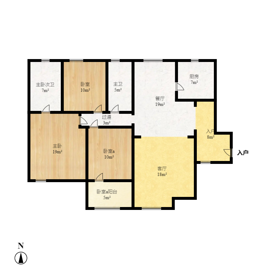 筑梦园  3室2厅2卫    1800.0元/月室内图1