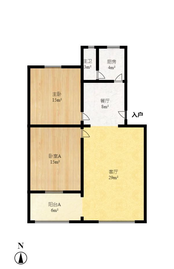 大吉小區(qū)  2室5廳1衛(wèi)    74.8萬室內(nèi)圖1