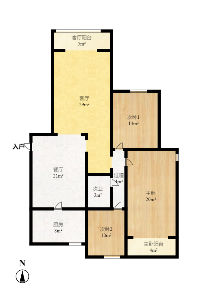 风华四季园  3室2厅2卫    129.0万室内图1