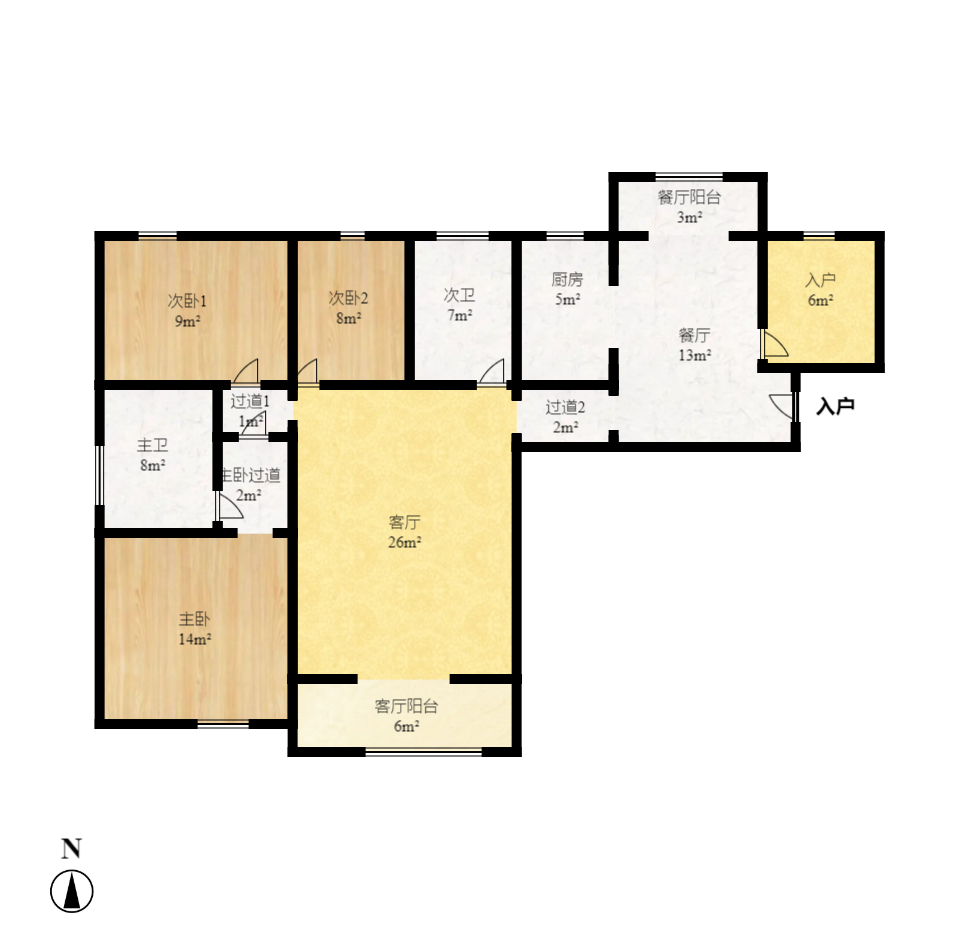 阳光丽城二期  4室2厅2卫    4000.0元/月室内图1