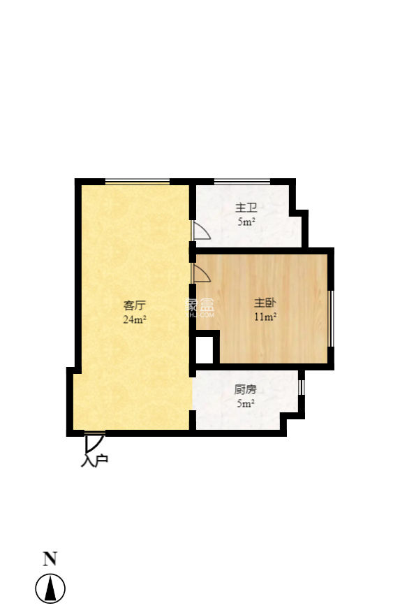 铂宫  1室1厅1卫    1850.0元/月