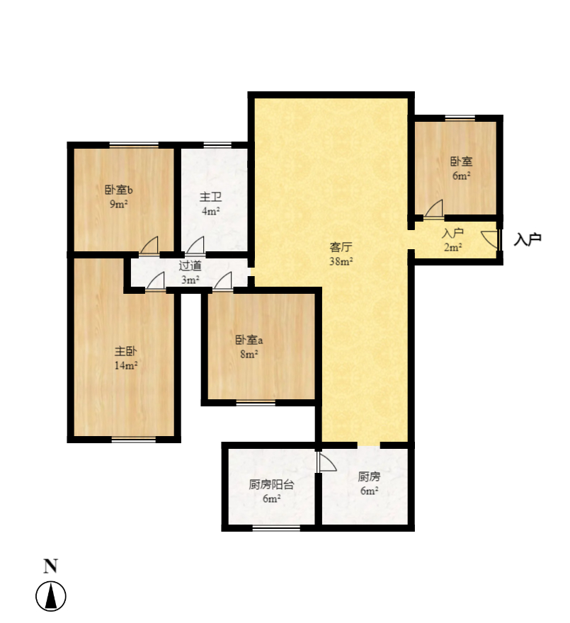 花样年华  4室2厅2卫    101.8万 花样年华  4室2厅2卫    101.8万户型图