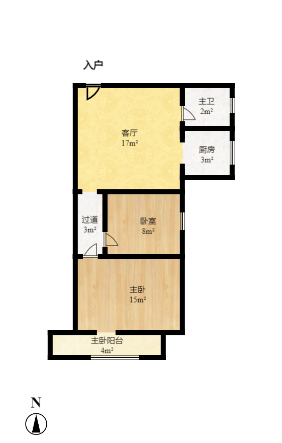 尚都花园城 3室1厅1卫 1400.0元/月 尚都花园城 3室1厅1卫 1400.0元/月户型图
