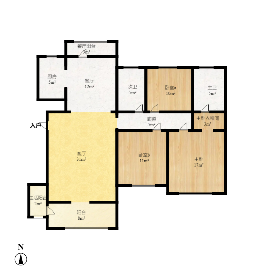 晟通牡丹舸 3室2厅2卫 8800.0元/月 晟通牡丹舸 3室2厅2卫 8800.0元/月户型图