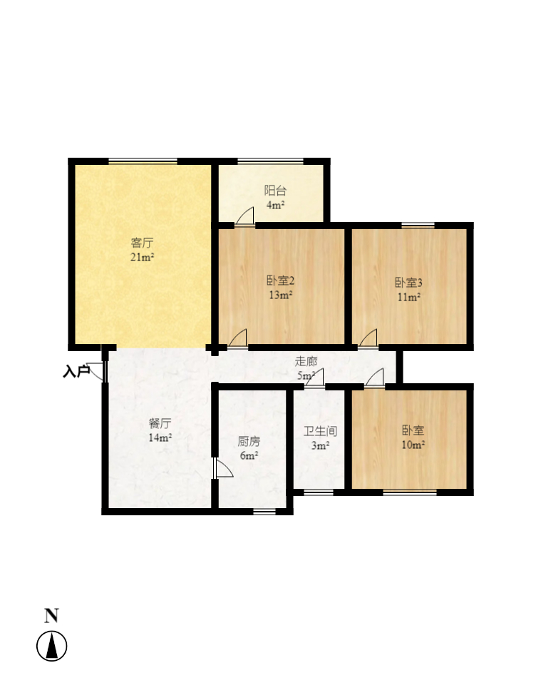辉宏橄榄城 4室2厅1卫 2300.0元/月 辉宏橄榄城 4室2厅1卫 2300.0元/月户型图