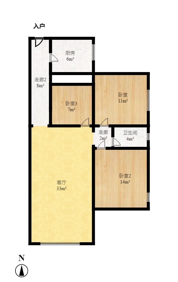 增辉凯旋帝景 2室2厅1卫 1600.0元/月 增辉凯旋帝景 2室2厅1卫 1600.0元/月户型图