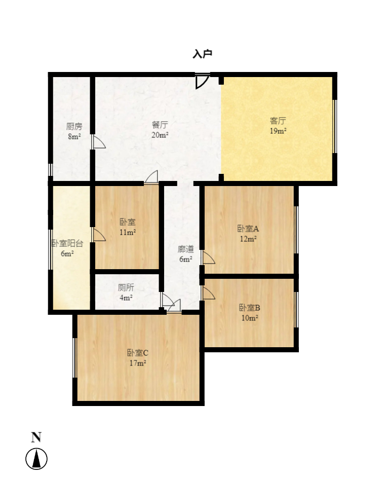 洋湖18克拉(旷远洋湖18克拉) 4室2厅2卫 3000.0元/月 洋湖18克拉(旷远洋湖18克拉) 4室2厅2卫 3000.0元/月户型图
