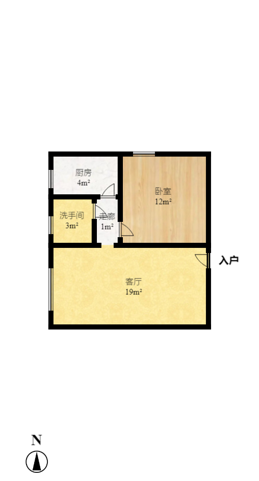 上海城小区 1室1厅1卫 1500.0元/月 上海城小区 1室1厅1卫 1500.0元/月户型图