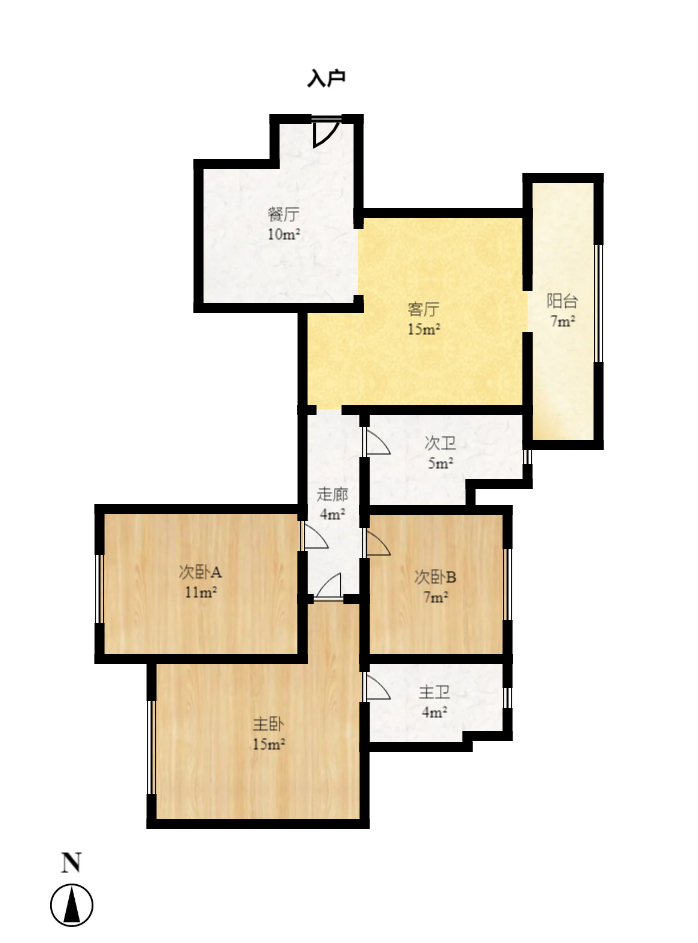 恒大翡翠华庭 3室2厅2卫 2200.0元/月 恒大翡翠华庭 3室2厅2卫 2200.0元/月户型图