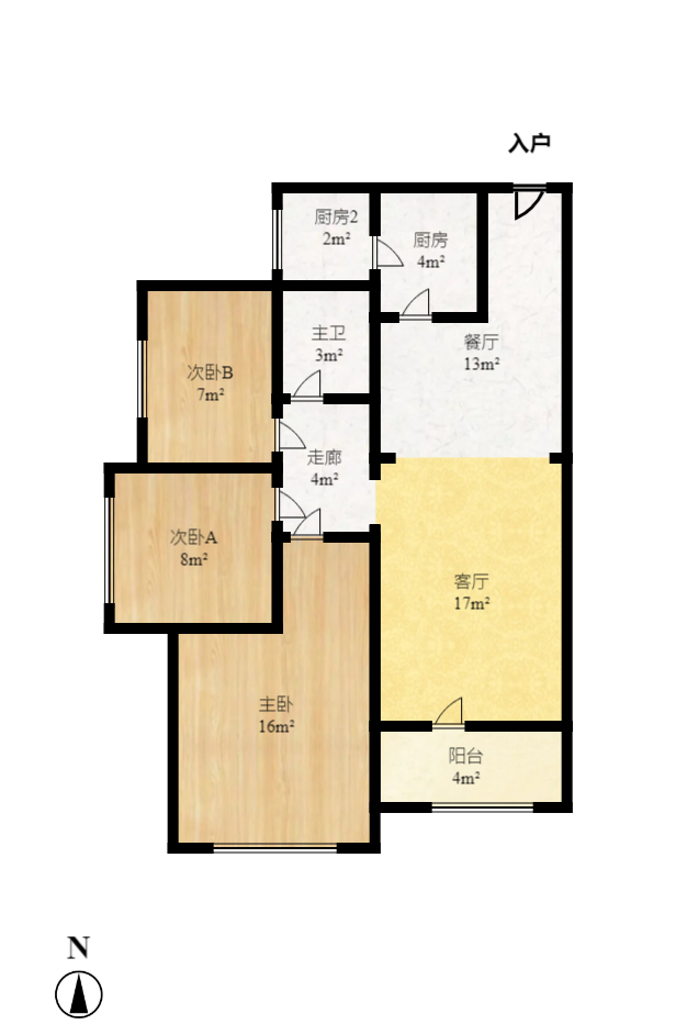 华润凤凰城三期 1室2厅1卫 2300.0元/月 华润凤凰城三期 1室2厅1卫 2300.0元/月户型图