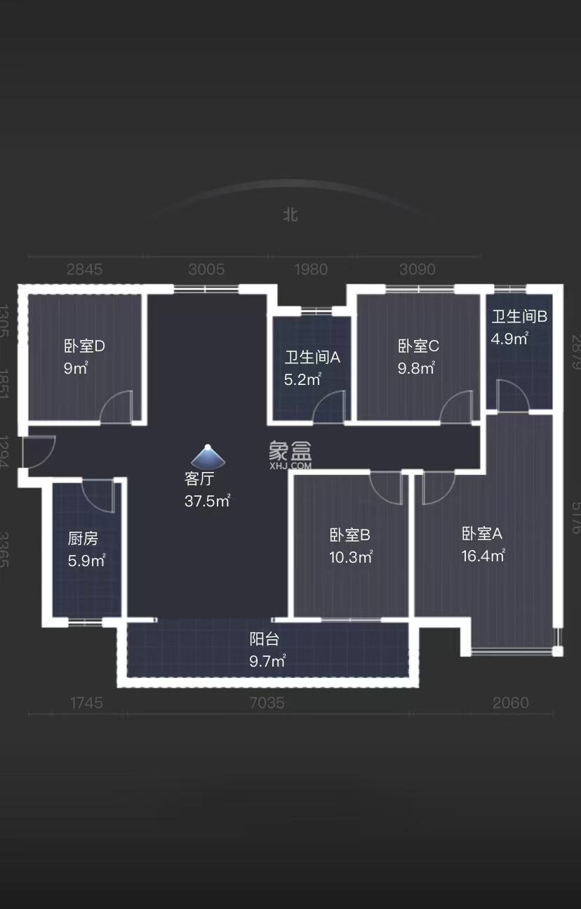 桂花城  4室2厅2卫   83.60万
