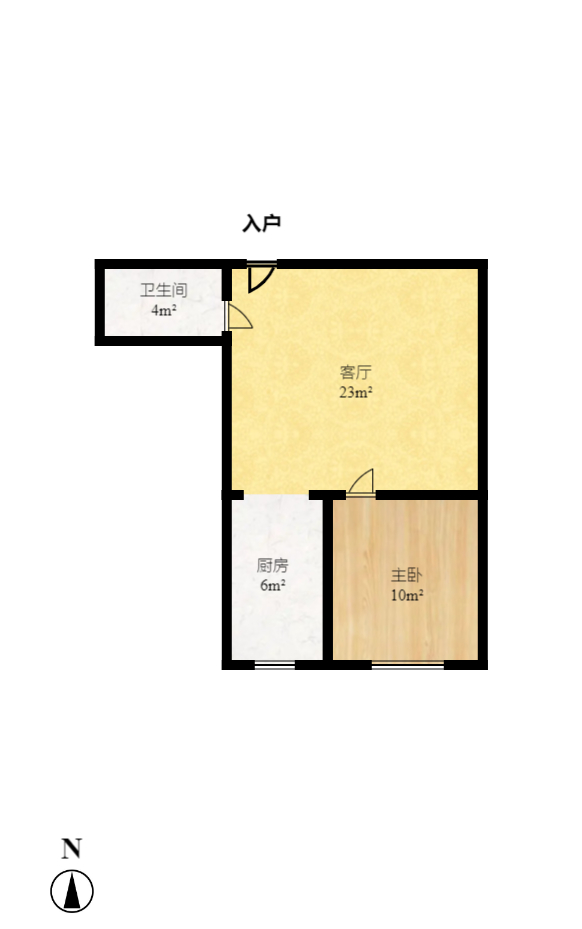 佳兴国际汇 1室1厅1卫 1800.0元/月 佳兴国际汇 1室1厅1卫 1800.0元/月户型图